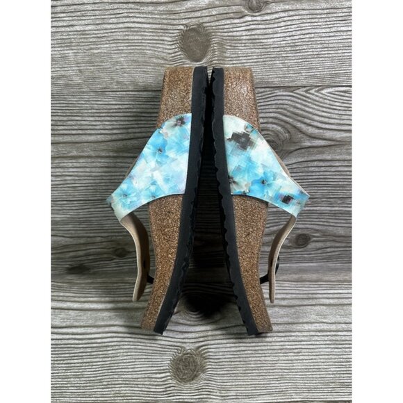 Birkenstock Papillio Florida Blue Pixel Women’s Sandals Soft Bed Size 37 - Picture 6 of 8